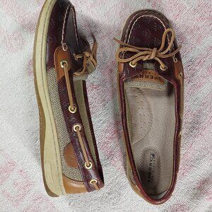 Sperry Top Sider Brown Boat Shoes - Size 8M